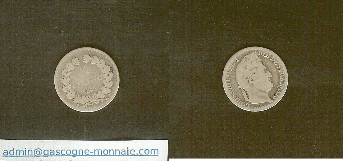 half franc Louis Philippe 1831A VG/F